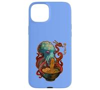 Octopus Sea Monster Slurps Ramen, Retro Manga Style Case for iPhone 15 Plus