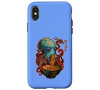 Octopus Sea Monster Slurps Ramen, Retro Manga Style Case for iPhone X/XS