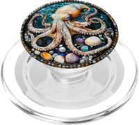 Octopus Shells Round Marine Wildlife Art Design PopSockets PopGrip for MagSafe