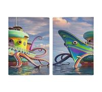 Octopus Ship Passport Holder Passport Wallet PU Leather Passports Protective Cover Slim Travel Accessories