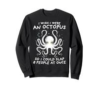 Octopus Shirt I Wish I Were An Octopus Funny Octopus Squid Sweatshirt