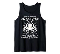 Octopus Shirt I Wish I Were An Octopus Funny Octopus Squid Tank Top