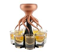 Octopus Shot Dispenser | 3D Printed Octopus 8-Shot Dispenser | Funny Home Bar Accessories, for Whiskey Vodka Tequila Beer Wine Juice Countertop Wedding Party
