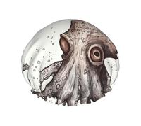 Octopus Shower Cap Reusable Waterproof Shower Bonnet for Women Men Elastic Band Bath Hair Hat Double Layered Washable Bath Cap for All Hairstyles, Travel-Friendly