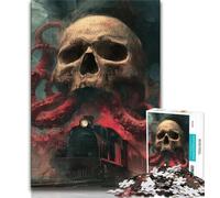 Octopus Skeleton Jigsaw Puzzles for Teenagers 1000,Educational Game Challenge Toy Wall Decoration Unique Birthday And Xmas Gifts 38x26cm