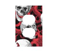 Octopus Skull Duplex Outlet Covers Wall Plate, Halloween Skeleton Decorative Wall Plate, Easy to Install, Outlet Cover for Home Office Kitchen Apartment