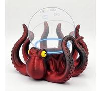 Octopus Smart Speaker Stand, 3D Printed Desktop Holder Mount Compatible with Echo Dot 4th/5th Gen, HomePod Mini and Any Spherical Speakers Under 100mm (Red)