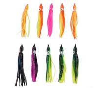 Octopus Soft Baits 10pcs Mixed Color Lures Ideal for Squid Fishing Adventures (12cm Mixed color random)