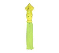 Octopus Squid Dog Chew Toy Interactive Squeaky Molar Pet Play | Durable waterproof plastic octopus toy with squeaker for tug game and dental care Yellow