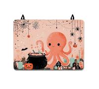 Octopus Stove Top Cover for Electric Stove, Halloween Playful Cauldron Spider Halloween Peach Rubber Non-Slip Electric Top Cover Protector Home Kitchen Decor 28x20 Inch