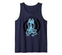Octopus Swirl Humour Round Chick 8 Arms Chaos Queen Tank Top