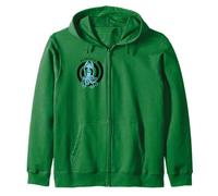 Octopus Swirl Humour Round Chick 8 Arms Chaos Queen Zip Hoodie