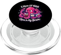 Octopus Tabs Brain Overwhelmed Multitasking Busy Stressed C PopSockets PopGrip for MagSafe