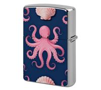 Octopus Tentacle Lighter Case Metal Double-Sided Lighter Cover Pocket Lighters Sleeve Windproof Lighters Accessories for Men Women