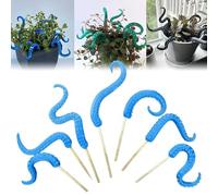 Octopus Tentacle Stakes, Set of 7 Resin Luminescent Decor Octopus Tentacle Plant Stakes, Glow in The Dark Octopus Garden Stakes, Funny Halloween Plant Ornaments (Blue)