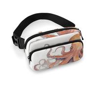 Octopus Tentacles Full Printed Fanny Pack,Zipper Belt Bag Cute Crossbody Bag Hip Bum Bag with Adjustable Strap