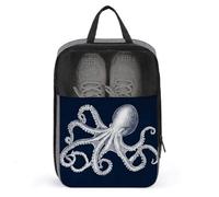 Octopus Tentacles on Navy Blue Shoe Bag for Travel Daily Use Anti-dust Storage Carrier Golf Shoe Pouch