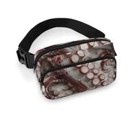 Octopus Tentacles Pictures Fanny Pack for Men Women, Durable Sling Chest Bag with Adjustable Strap & Large Pocket, Small Crossbody Bag for Running, Hiking, Cycling, Travel