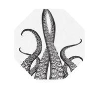 Octopus Tentacles Printed Coasters Set of 4, Tabletop Protection Leather Coasters for Cup Drinks Coffee Pads Beer Bar Mat Gifts, Octagon