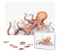 Octopus Tentacles Puzzles for Adults 1000 Pieces, Wooden Puzzle Personalized Jigsaw Puzzles from Photos, Challenging Puzzle Art Painting Home Decor Birthday Party Gift (29.5" x 19.7")