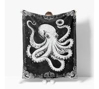 Octopus Throw Blanket Soft Warm Cozy Octopuses Blankets Fuzzy Plush Fleece Octopus Blanket Gifts for Couch Bed Sofa Home Decor 40''X50''