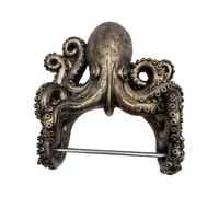 Octopus Toilet Paper Roll Holder Cute Resin Stand Wall Mount Storage | Paper Toilet Holder Bathroom Decor for Home Restroom Cabin Cottage Hotel Shelf Vanity Cabinet