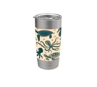 Octopus Turtle Seahorse Pattern Stainless Steel Insulated Tumbler