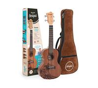 Octopus UK230CWE Rosette electro-acoustic concert ukulele outfit - wave motif