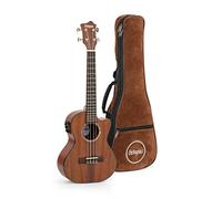Octopus UK495TCE solid acacia electro tenor ukulele with cutaway,Chrome,Silver