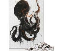 Octopus Watercolor Art Puzzles for Adults 1000 Piece Puzzle for Teenager Educational Game Challenge Toy 1000pcs (75x50cm)