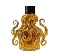 Octopus Whiskey Decanter, Hand Blown High Borosilicate Glass 3D Animal Liquor Bottle Wine Aerator Spirits Storage Container Decorative Barware Gift, For Home Bar Cabinet Collectors B 320ml