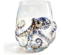 Octopus Wine Glass | 350ml 3D Ocean Animal Glassware | Tumbler Mug Decanter | Handcrafted Glass with Detailed Octopus Art | Ocean Decor Drinking Cup Glasses