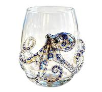 Octopus Wine Glass | 350ml 3D Ocean Animal Glassware | Tumbler Mug Decanter | Handcrafted Glass with Detailed Octopus Art | Ocean Decor Drinking Cup Glasses