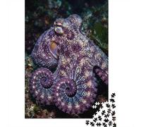 Octopus with Intricate Patterns 1000-Piece Puzzle for Adults, 52x38cm/1000pcs; White Pieces with A Smooth Surface; Shared Family Time Around The Table