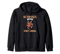 Octopuses are my Spirit Animal Octopus Zip Hoodie