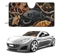 Octopuses Fish Mosaic Sea Creatures Car Windshield Sun Shade Interior Cooling UV Protection for Window