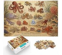 Octopuses of the World Scientific Poster Jigsaw Puzzle, 1000 Piece | For free time at home: Adult jigsaw puzzle with 1000 pieces; for anyone building a regular puzzle routine.