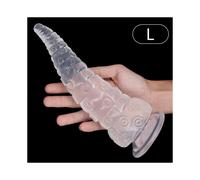 Octopussy Monster Tentacle Swirl Dildo (White, Large)