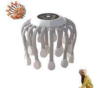 Octorelax Head Massager, Octorelax Anti Stress Massager, Five Modes & 20 Massage Heads, Support Timing Function, Adjustable 360° Cordless Touch Scalp (White)