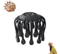 Octorelax Head Massager, Octorelax Anti Stress Massager, Five Modes & 20 Massage Heads, Support Timing Function, Adjustable 360° Cordless Touch Scalp (Black)