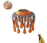 Octorelax Head Massager, Octorelax Anti Stress Massager, Five Modes & 20 Massage Heads, Support Timing Function, Adjustable 360° Cordless Touch Scalp (Yellow)