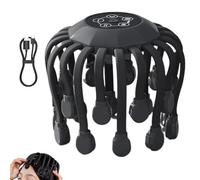 Octorelax Head Massager, Octorelax Scalp Massager, 24 Massages Heads, 360° Massage Design, Better Sleep & Mood, 15-Min Auto Timer, for Hair & Scalp Comfort (Black,Small 20 Heads)
