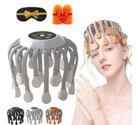 Octorelax Head Massager, Smart Anti-Stress Octopus Massager, Octo Relax 360° Flexible Tentacle Massage with 5 Modes & 3 Levels, Scalp Massagers Tool, Smart Timing for Home or Office Use(White)