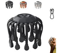 Octorelaxer Scalp Massager, 24 Massages Heads, 5 Custom Massage Modes with 3 Intensity Levels, 360° Massage Design, Octopus Head Massager, Electric Scalp Massagers (Black)
