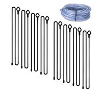 OCTOXEQA 8pcs Rubber Twist Ties, 32-Inch Silicone Cable Ties Reusable