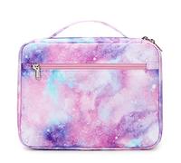 Octsky Bible Case for Women & Girls, Purple-Galaxy Pattern, Zipper Closure, Handle, Bible Book Carrying Case