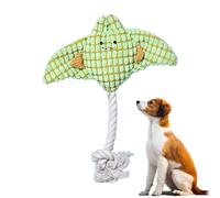 Octtenfe Squeaky Plush Dog Toys, Interactive Teething Toys, Plush Dog Rope Set for Small Medium Dogs Teeth Cleaning Boredom, Devilfish(green)