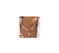Octwine Boho Round Imitation Pearl Layered Choker Necklace Multi Strands Vintage Choker 1920s Bridal Wedding Crystal Rhinestones Necklace for Women (Rhinestones Gold)
