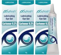 Ocufresh Carbomer 0.2% Lubricating Eye Gel, 10g Tubes (Pack of 3) - Long-Lasting Dry Eye Relief & Nighttime Protection