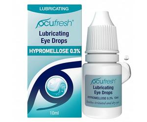 Ocufresh Hypromellose 0.3% Eye Drops | Refresh and Relieve Itchy, Tired & Dry Eyes | Lubricating Eye Drops for Irritated Eyes. Dry Eye ailments | Sterile | 10mL